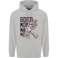 Good Morning Mummy Coffee Halloween Mens 80% Cotton Hoodie Sports Grey