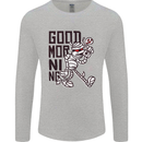 Good Morning Mummy Coffee Halloween Mens Long Sleeve T-Shirt Sports Grey