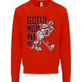 Good Morning Mummy Coffee Halloween Mens Sweatshirt Jumper Bright Red