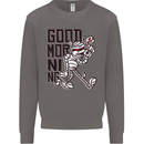 Good Morning Mummy Coffee Halloween Mens Sweatshirt Jumper Charcoal