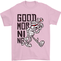 Good Morning Mummy Coffee Halloween Mens T-Shirt 100% Cotton Light Pink