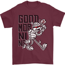 Good Morning Mummy Coffee Halloween Mens T-Shirt 100% Cotton Maroon