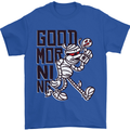 Good Morning Mummy Coffee Halloween Mens T-Shirt 100% Cotton Royal Blue