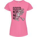 Good Morning Mummy Coffee Halloween Womens Petite Cut T-Shirt Azalea