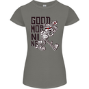 Good Morning Mummy Coffee Halloween Womens Petite Cut T-Shirt Charcoal