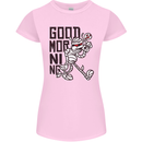 Good Morning Mummy Coffee Halloween Womens Petite Cut T-Shirt Light Pink