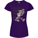 Good Morning Mummy Coffee Halloween Womens Petite Cut T-Shirt Purple