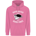 Good Music Vibes DJ Decks Vinyl Turntable Mens 80% Cotton Hoodie Azelea
