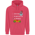Good Naughty I Tried Funny Christmas Xmas Childrens Kids Hoodie Heliconia
