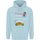 Good Naughty I Tried Funny Christmas Xmas Childrens Kids Hoodie Light Blue