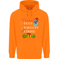 Good Naughty I Tried Funny Christmas Xmas Childrens Kids Hoodie Orange