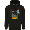 Good Naughty I Tried Funny Christmas Xmas Mens 80% Cotton Hoodie Black