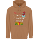 Good Naughty I Tried Funny Christmas Xmas Mens 80% Cotton Hoodie Caramel Latte
