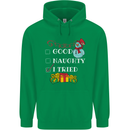 Good Naughty I Tried Funny Christmas Xmas Mens 80% Cotton Hoodie Irish Green