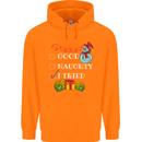 Good Naughty I Tried Funny Christmas Xmas Mens 80% Cotton Hoodie Orange