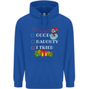 Good Naughty I Tried Funny Christmas Xmas Mens 80% Cotton Hoodie Royal Blue