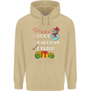 Good Naughty I Tried Funny Christmas Xmas Mens 80% Cotton Hoodie Sand