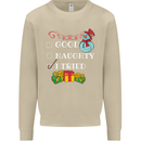Good Naughty I Tried Funny Christmas Xmas Mens Sweatshirt Jumper Sand
