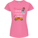Good Naughty I Tried Funny Christmas Xmas Womens Petite Cut T-Shirt Azalea