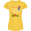Good Naughty I Tried Funny Christmas Xmas Womens Petite Cut T-Shirt Yellow