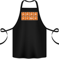 Good Vibes Periodic Table Chemistry Funny Cotton Apron 100% Organic Black