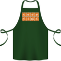 Good Vibes Periodic Table Chemistry Funny Cotton Apron 100% Organic Forest Green