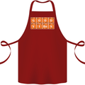 Good Vibes Periodic Table Chemistry Funny Cotton Apron 100% Organic Maroon