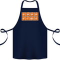 Good Vibes Periodic Table Chemistry Funny Cotton Apron 100% Organic Navy Blue
