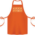 Good Vibes Periodic Table Chemistry Funny Cotton Apron 100% Organic Orange