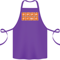 Good Vibes Periodic Table Chemistry Funny Cotton Apron 100% Organic Purple