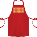 Good Vibes Periodic Table Chemistry Funny Cotton Apron 100% Organic Red