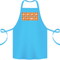 Good Vibes Periodic Table Chemistry Funny Cotton Apron 100% Organic Turquoise