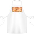 Good Vibes Periodic Table Chemistry Funny Cotton Apron 100% Organic White