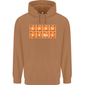 Good Vibes Periodic Table Chemistry Funny Mens 80% Cotton Hoodie Caramel Latte