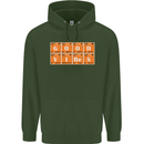 Good Vibes Periodic Table Chemistry Funny Mens 80% Cotton Hoodie Forest Green