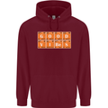 Good Vibes Periodic Table Chemistry Funny Mens 80% Cotton Hoodie Maroon