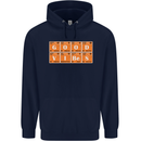Good Vibes Periodic Table Chemistry Funny Mens 80% Cotton Hoodie Navy Blue