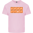 Good Vibes Periodic Table Chemistry Funny Mens Cotton T-Shirt Tee Top Light Pink