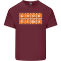Good Vibes Periodic Table Chemistry Funny Mens Cotton T-Shirt Tee Top Maroon