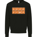 Good Vibes Periodic Table Chemistry Funny Mens Sweatshirt Jumper Black