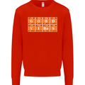 Good Vibes Periodic Table Chemistry Funny Mens Sweatshirt Jumper Bright Red