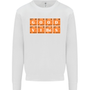 Good Vibes Periodic Table Chemistry Funny Mens Sweatshirt Jumper White