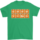 Good Vibes Periodic Table Chemistry Funny Mens T-Shirt Cotton Gildan Irish Green