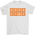 Good Vibes Periodic Table Chemistry Funny Mens T-Shirt Cotton Gildan White