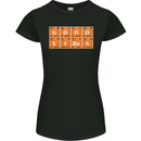 Good Vibes Periodic Table Chemistry Funny Womens Petite Cut T-Shirt Black