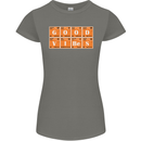 Good Vibes Periodic Table Chemistry Funny Womens Petite Cut T-Shirt Charcoal