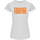 Good Vibes Periodic Table Chemistry Funny Womens Petite Cut T-Shirt White