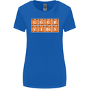 Good Vibes Periodic Table Chemistry Funny Womens Wider Cut T-Shirt Royal Blue