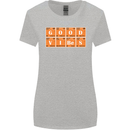 Good Vibes Periodic Table Chemistry Funny Womens Wider Cut T-Shirt Sports Grey