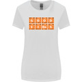 Good Vibes Periodic Table Chemistry Funny Womens Wider Cut T-Shirt White